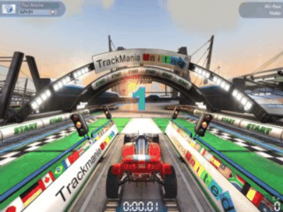 TrackMania IL policy driving the first track